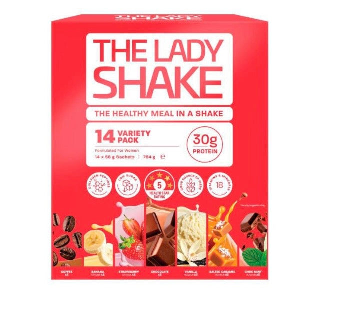 The Lady Shake Meal Replacement Variety 14 Pack | 784g