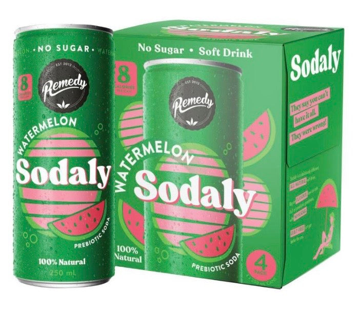 Remedy Sodaly Watermelon 4x250ml | 1L