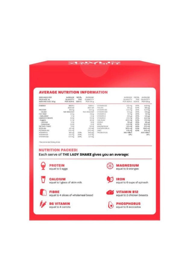 The Lady Shake Meal Replacement Variety 14 Pack | 784g